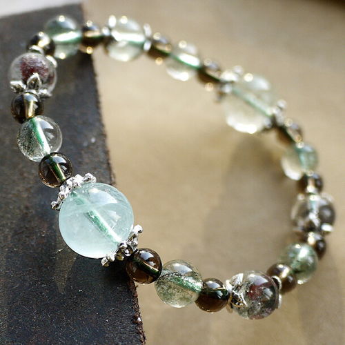 金牛座转运水晶 绿幽灵茶晶海蓝宝