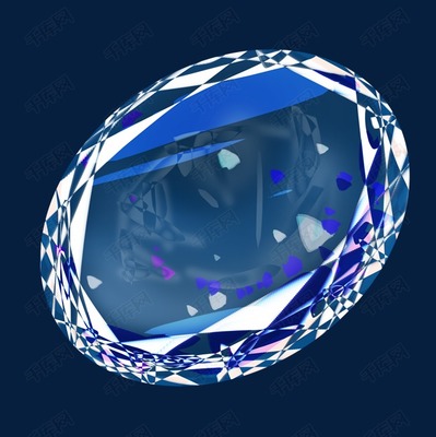 宝蓝水晶宝石插画