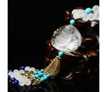 白水晶布袋佛 晶莹剔透的吉祥守护