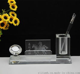 定制创意水晶相框笔筒 融合纪念与实用的高端礼品选择